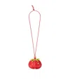 Loewe X Paula's Ibiza Leather Tomato Pouch In Red