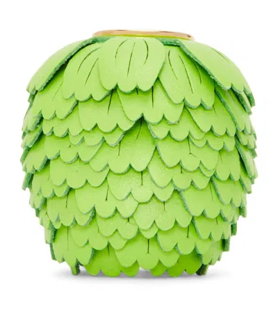 Loewe Acid Green X Paula's Ibiza Leather Flower Bag Charm