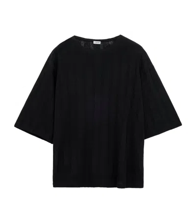 Loewe X Paula's Ibiza Linen-blend T-shirt In Blue