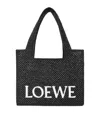 Loewe X Paula's Ibiza Medium Font Tote Bag In Black