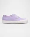Loewe Man Sneakers Lilac Size 8 Leather In Multi