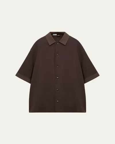 Loewe Short Sleeve Shirt In Brown
