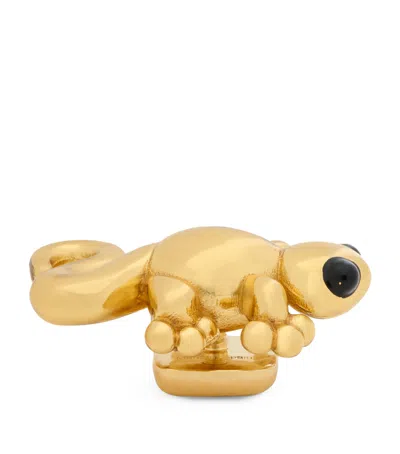 Loewe X Paula's Ibiza Metal Gecko Pin In Gold