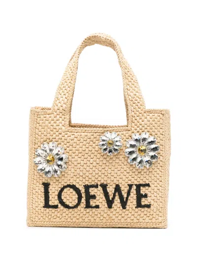 Loewe X Paula's Ibiza Mini Crystal-embellished Tote Bag In Purple