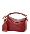 Loewe X Paula's Ibiza Mini Lambskin Puzzle Top-handle Bag In Red