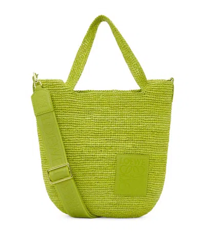 Loewe X Paula's Ibiza Mini Slit Tote Bag In Green