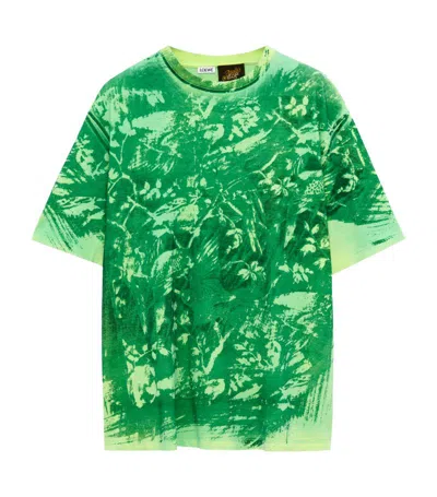 Loewe X Paula's Ibiza Negative Print T-shirt In Green