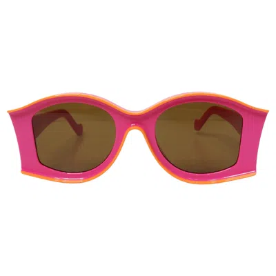 Pre-owned Loewe X Paula Ibiza Oversized Pink & Orange Sunglasses