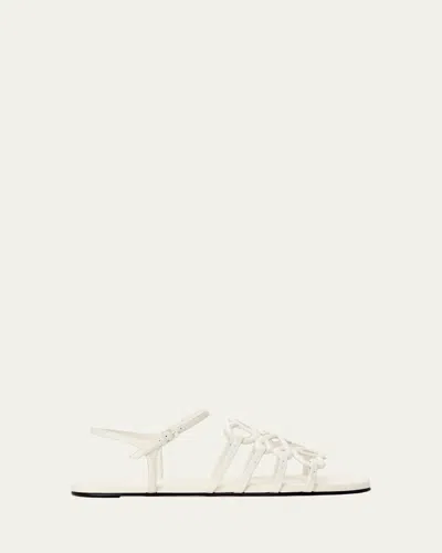 Loewe X Paula's Ibiza Petal Anagram Leather Ankle-strap Sandals In Multi