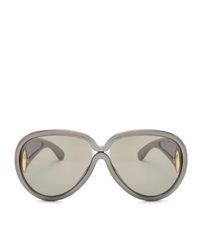 Loewe X Paula's Ibiza Pilot Mask Sunglasses In Black