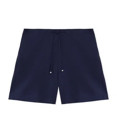 Loewe X Paula's Ibiza Poplin Shorts In Blue