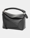 Loewe X Paula's Ibiza Puzzle Edge Mini Top-handle Bag In Leather In Black