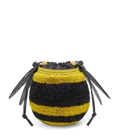 Loewe X Paula's Ibiza Raffia Beehive Basket Bag In Yellow