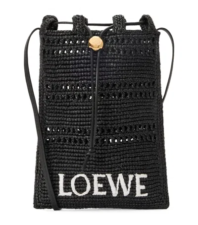 LOEWE X PAULA'S IBIZA RAFFIA DRAWSTRING POCKET BAG