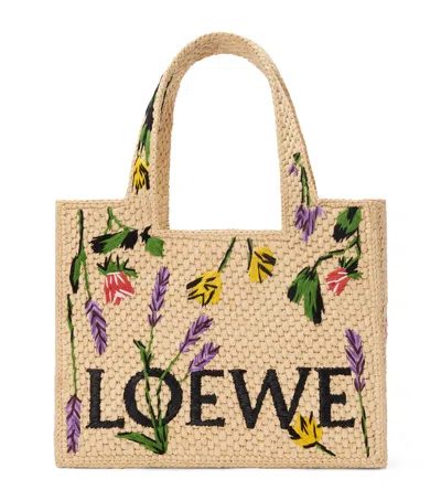 LOEWE X PAULA'S IBIZA RAFFIA FONT TOTE BAG