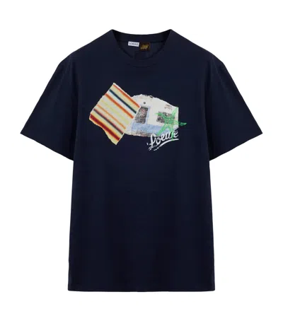 Loewe X Paula's Ibiza Relaxed T-shirt In Blue