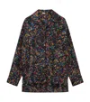 Loewe X Paula's Ibiza Silk-blend Pyjama Shirt In Black