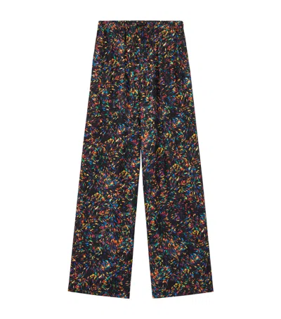 Loewe X Paula' Ibiza Silk-blend Pyjama Trousers In Black