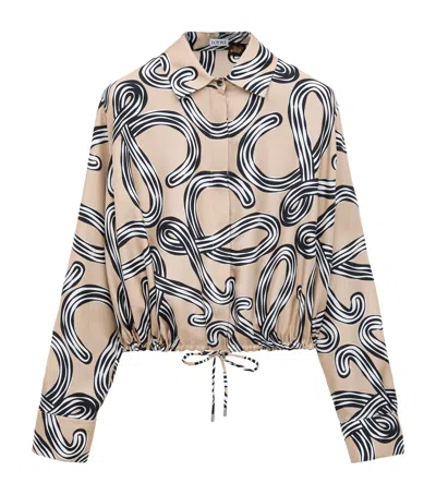 Loewe X Paula's Ibiza Silk Twill Blouse In Multi