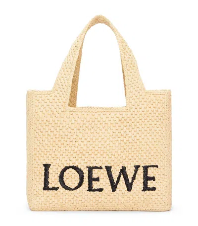 Loewe X Paula's Ibiza Small Font Tote Bag In Beige