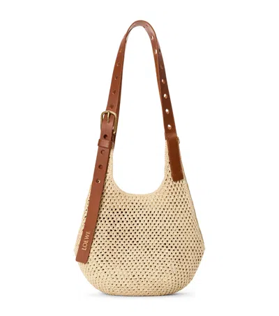Loewe X Paula's Ibiza Small Raffia-leather Tote Bag In Nude