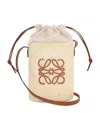 Loewe X Paula's Ibiza Straw Bucket Bag In Beige