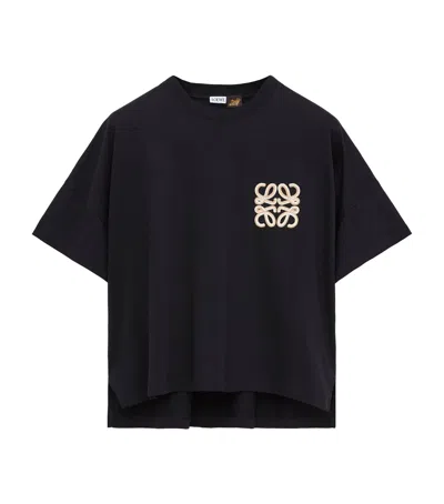 Loewe X Paula's Ibiza Stretch-cotton Anagram T-shirt In Black