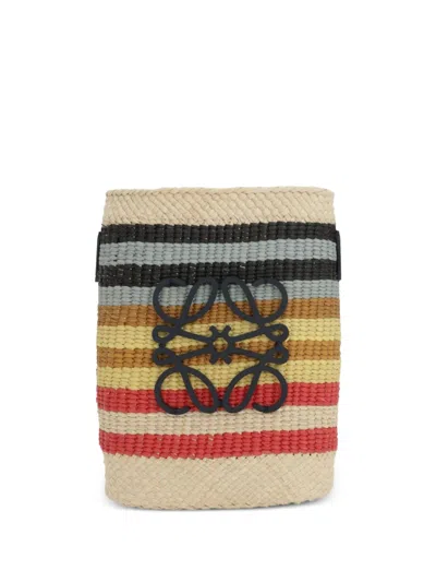 Loewe X Paula's Ibiza Striped Logo-plaque Shoulder Bag