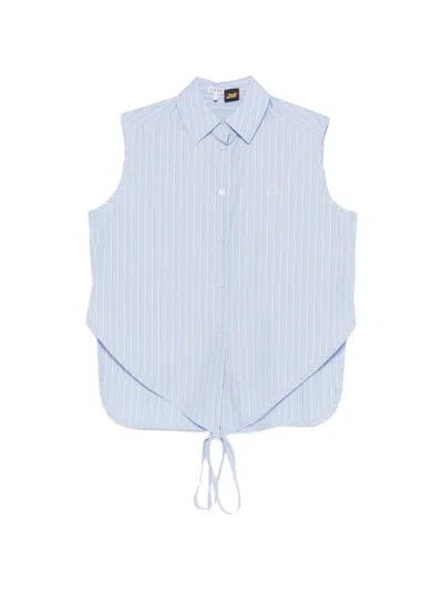 Loewe X Paula's Ibiza Striped Sleeveless Shirt In Blue
