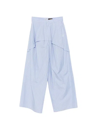 Loewe X Paula's Ibiza Striped Trousers In Blue