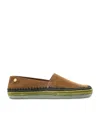 Loewe X Paula's Ibiza Suede Raffia-trim Rio Slippers In Brown