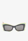 Loewe Curvy Square Sunglasses In Gray