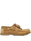 Loewe Campo Boat Shoe In Tabacco Suede In Brown