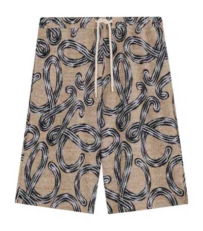 Loewe X Paula's Ibiza Terry Anagram Shorts In Multi