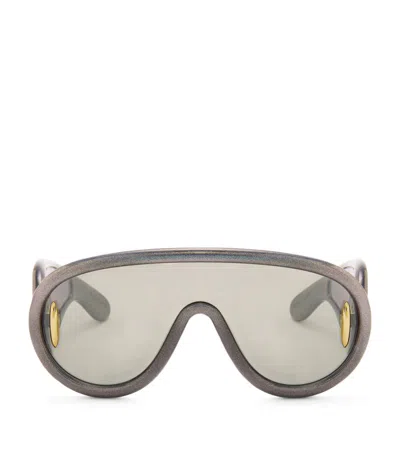 Loewe X Paula's Ibiza Wave Mask Sunglasses In Black