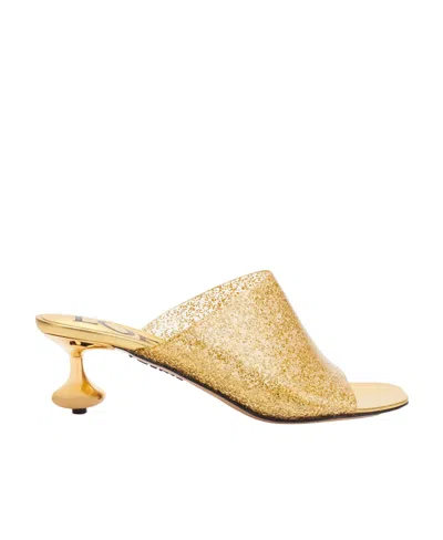 Loewe X Paulas Ibiza Heeled Sandals In Brown