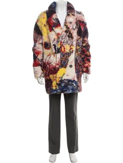 Pre-owned Loewe X Richard Hawkins Graphic Print Coat In Red