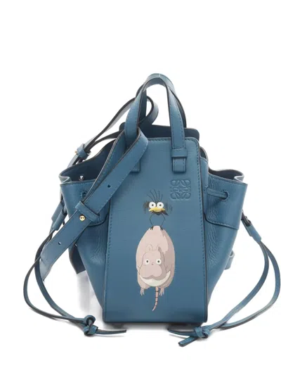 Pre-owned Loewe X Spirited Away 2010s Mini Hammock Drawstring Tote Bag In Blue