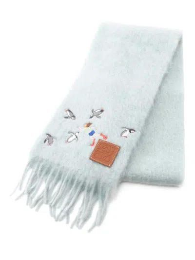 Pre-owned Loewe X Suna Fujita 2010s Scarf In Blue