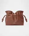 Loewe X Suna Fujita Flamenco Mini Hamster Clutch Bag In Leather In 3605 Havana