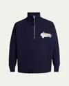 Loewe X Suna Fujita Submarine Half-zip Sweater In Dark Blue