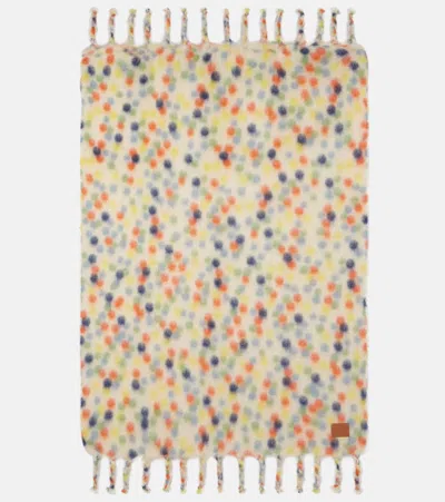 Loewe X Suna Fujita Polka-dot Mohair-blend Throw In Multicoloured