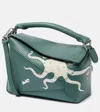 Loewe X Suna Fujita Puzzle Edge Octopus Mini Crossbody Bag In Green