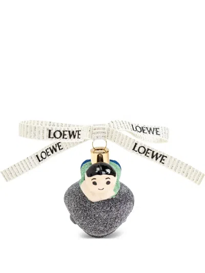Loewe X Suna Fujita Whale With Kid Blown Glass In Gray