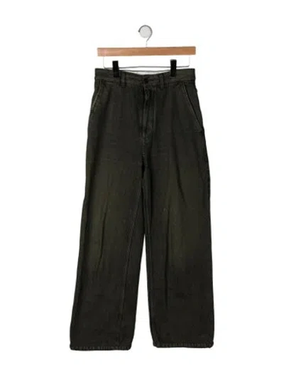 Pre-owned Loewe X Suna Fujita Wide Leg Jeans In Green