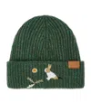Loewe X Suna Fujita Wool-blend Bunny Beanie In Green