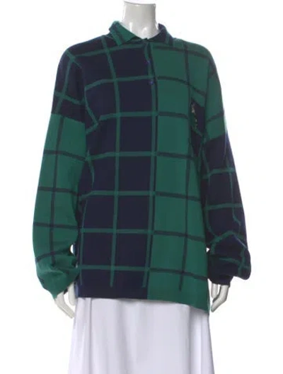 Pre-owned Loewe X Suna Fujita Wool Polo In Green