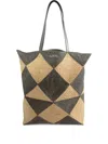 Loewe Xl Puzzle Fold Geometric Woven Tote Bag