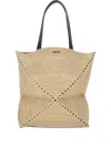Loewe Xl Puzzle Fold Raffia Tote Bag In Neutral