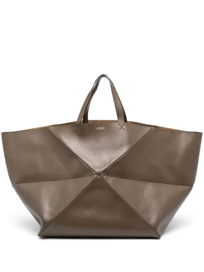 Pre-owned Loewe Xl Puzzle Fold Tote Bag In Brown
